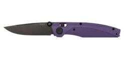 ANV Knives A100, MAGNACUT, DLC Black, Blueberry And Cream GRN, Alock, A100-014, Navaja