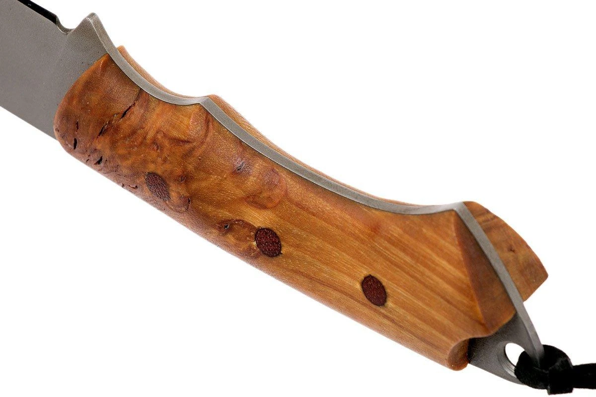 Autine Kurbads, Curly Birch, Elmax, Brown RH Sheath, Cuchillo De Exterior 6 Autine Kurbads, Curly Birch, Elmax, Brown RH Sheath, Cuchillo De Exterior - Imagen 4