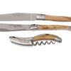 Laguiole En Aubrac Set De Cuchillos Para Vino Y Queso 3-unidades De Madera De Olivo, SFV99OLIH -Knives And Tools Comercio AUSFV99OLIH 01 laguiole en aubrac ausfv99olih 01