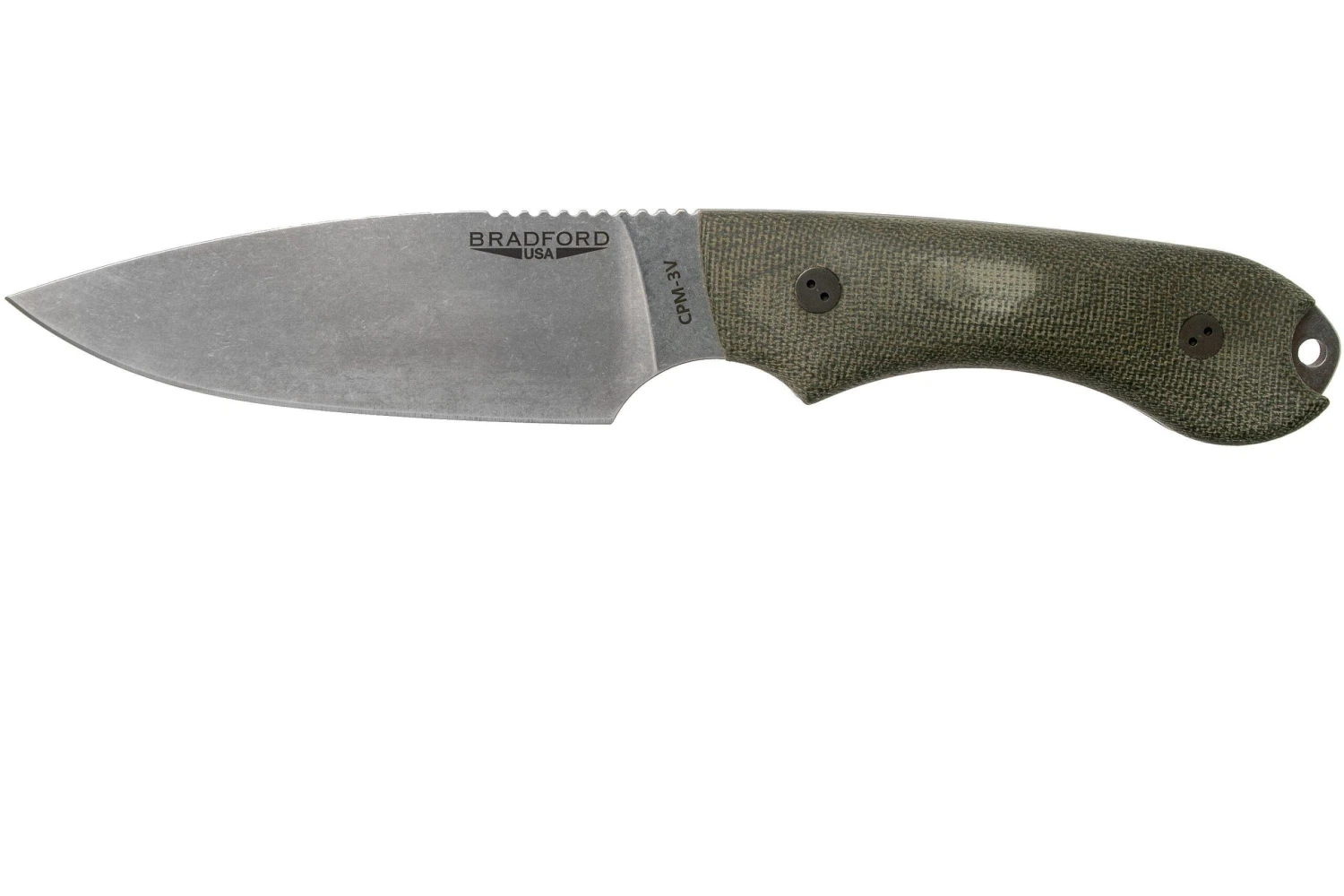 Bradford Guardian 4, 3D OD Green Micarta Guardian 4 CPM 3V, Full Flat Stonewashed 4FH-102-3V 3 Bradford Guardian 4, 3D OD Green Micarta Guardian 4 CPM 3V, Full Flat Stonewashed 4FH-102-3V