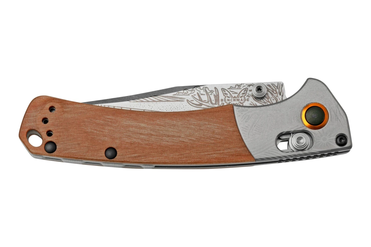 Benchmade Mini Crooked River Whitetail Limited Edition Artist Series 15085-2202, Navaja De Caza, Casey Underwood Diseño 5 Benchmade Mini Crooked River Whitetail Limited Edition Artist Series 15085-2202, Navaja De Caza, Casey Underwood Diseño - Imagen 3