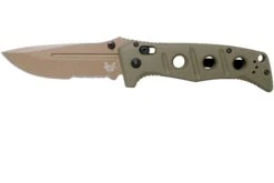 Benchmade 275SFE-2 Sibert Adamas OD Green G10, Flat Earth Serrated Navaja, Shane Sibert Design