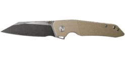 Bestech Barracuda BG15C-2 Black Stonewash Satin, Beige G10, Navaja