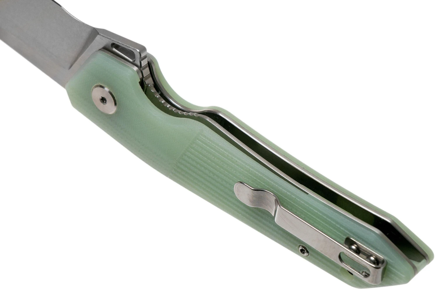 Bestech Barracuda BG15D-1 Stonewash Satinado, Transparente G10, Navaja 7 Bestech Barracuda BG15D-1 Stonewash Satinado, Transparente G10, Navaja - Imagen 5