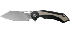 Bestech Kasta BG45B Black Beige G10, Two Tone Satin Navaja, Diseño Kombou