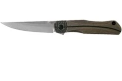 Bestech Thyra BT2106B Bronze Stonewashed Titanium, Carbon Fibre Bolster, Satin Navaja, Diseño Kombou