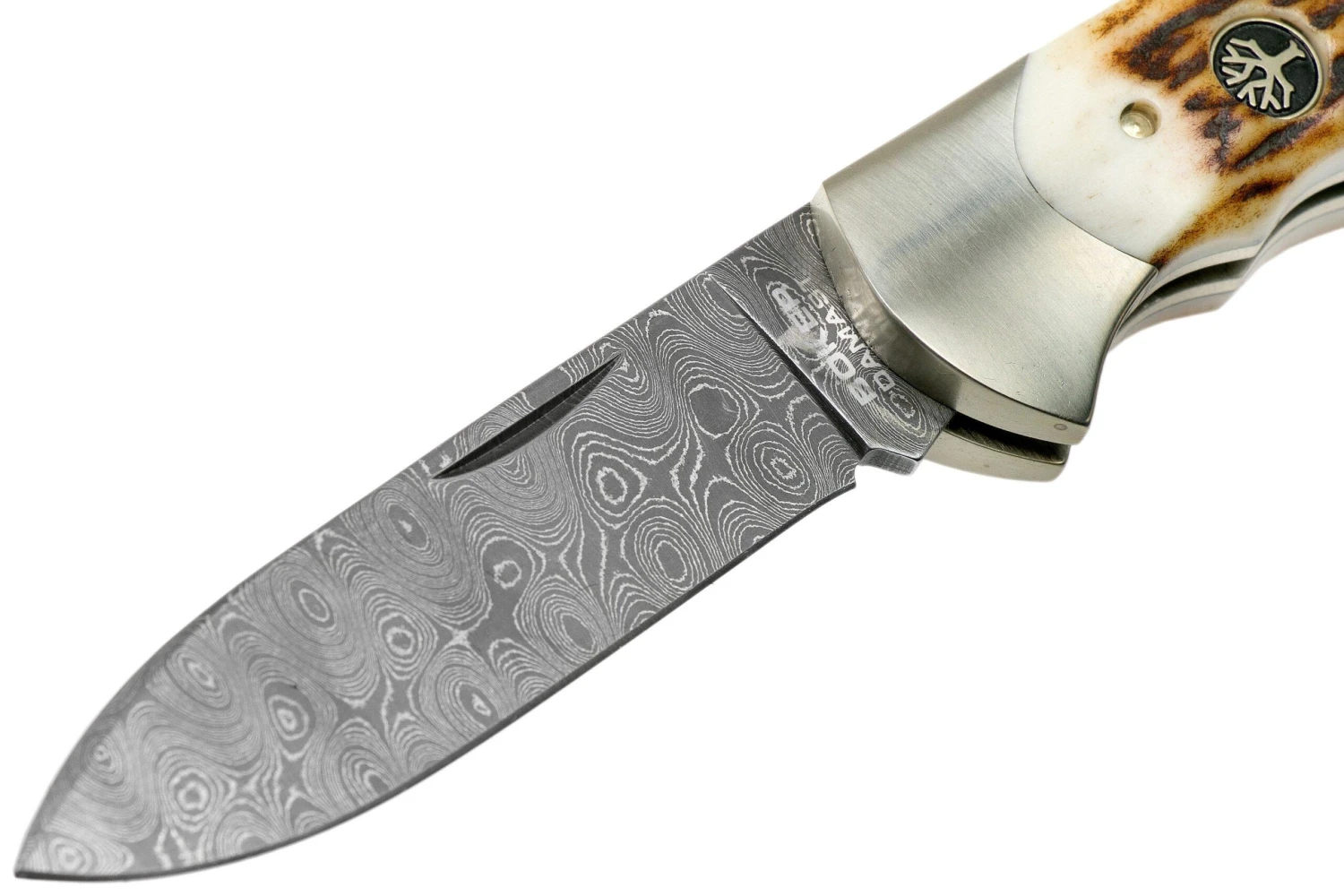 Böker Scout Spearpoint Stag Damascus 112201DAM Cuerno De Ciervo, Navaja 5 Böker Scout Spearpoint Stag Damascus 112201DAM Cuerno De Ciervo, Navaja - Imagen 3