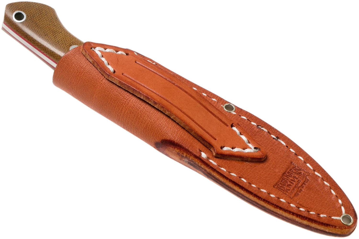 Bark River Featherweight Fox River CPM 3V Natural Canvas, Red Liner Cuchillo De Caza 9 Bark River Featherweight Fox River CPM 3V Natural Canvas, Red Liner Cuchillo De Caza - Imagen 7