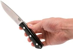 Bark River Fox River CPM 3V, Black Canvas Micarta, No Loop -Knives And Tools Comercio BRK01 123BRKC LR 06 bark river brk01 123brkc lr 06