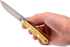 Bark River Huntsman A2, Antique Ivory Micarta, Red Liners -Knives And Tools Comercio BRK02 111AIVRL 06 bark river brk02 111aivrl 06