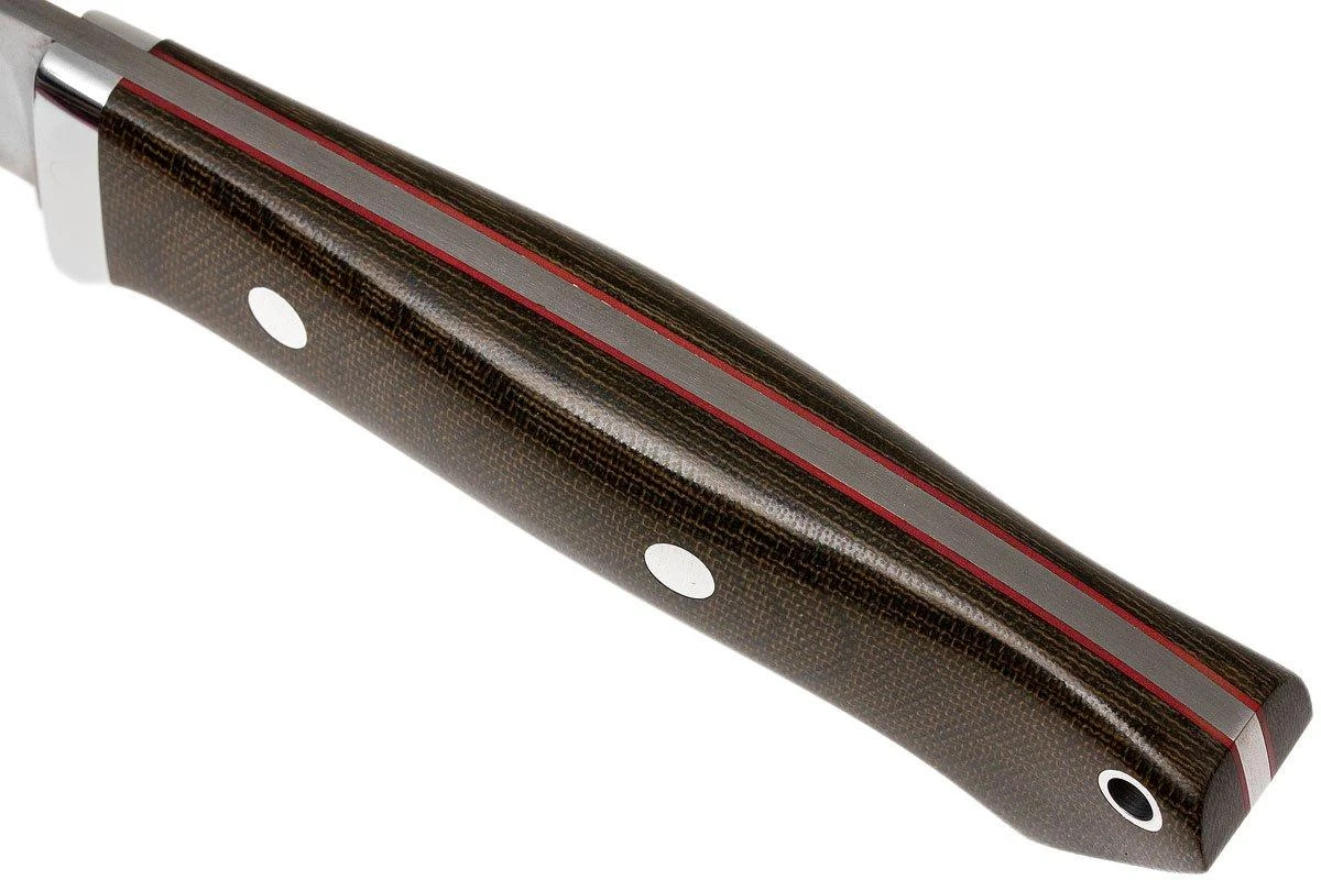 Bark River Classic Drop Point Hunter CPM 3V, Green Canvas Micarta, Red Liners 7 Bark River Classic Drop Point Hunter CPM 3V, Green Canvas Micarta, Red Liners - Imagen 5