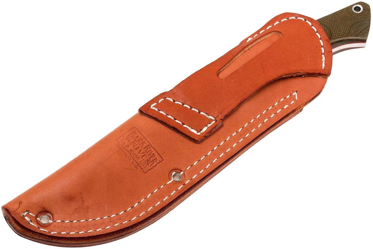 Bark River Classic Drop Point Hunter CPM 3V, Green Canvas Micarta, Red Liners 10 Bark River Classic Drop Point Hunter CPM 3V, Green Canvas Micarta, Red Liners - Imagen 8