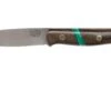 Bark River Ultra-Lite Bushcrafter CPM 3V Zericote, Jade Malachite Spacer, Black Liners, Mosaic Pins -Knives And Tools Comercio BRK06 023ZE JMS BL MP 01 barkriver
