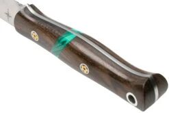 Bark River Ultra-Lite Bushcrafter CPM 3V Zericote, Jade Malachite Spacer, Black Liners, Mosaic Pins -Knives And Tools Comercio BRK06 023ZE JMS BL MP 04 barkriver