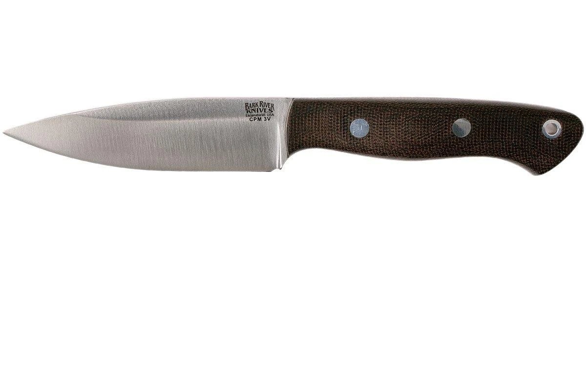 Bark River Mini Aurora CPM 3V, Green Canvas Micarta 3 Bark River Mini Aurora CPM 3V, Green Canvas Micarta
