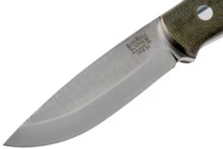 Bark River Bushcrafter I CPM 3V, Green Canvas Micarta, Red Liners -Knives And Tools Comercio BRK06 131GNC RL 03 bark river knives