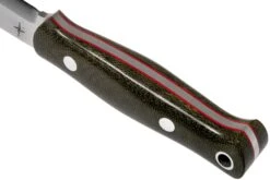 Bark River Bushcrafter I CPM 3V, Green Canvas Micarta, Red Liners -Knives And Tools Comercio BRK06 131GNC RL 04 bark river knives