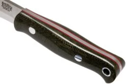 Bark River Bushcrafter I CPM 3V, Green Canvas Micarta, Red Liners -Knives And Tools Comercio BRK06 131GNC RL 05 bark river knives