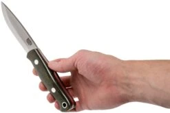 Bark River Bushcrafter I CPM 3V, Green Canvas Micarta, Red Liners -Knives And Tools Comercio BRK06 131GNC RL 06 bark river knives