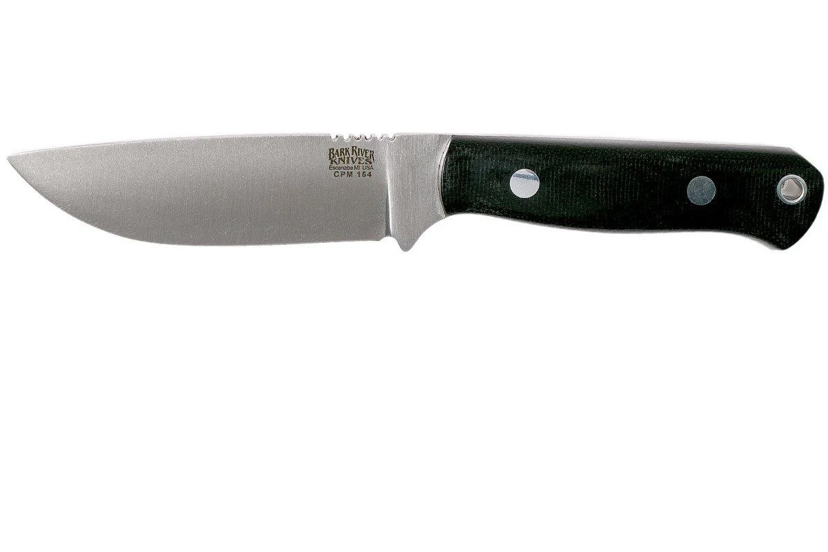 Bark River Bravo Necker II CPM 154CM, Black Canvas Micarta, Funda Marrón 3 Bark River Bravo Necker II CPM 154CM, Black Canvas Micarta, Funda Marrón