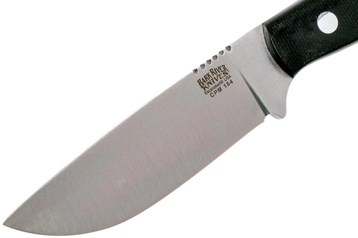 Bark River Bravo Necker II CPM 154CM, Black Canvas Micarta, Funda Marrón 5 Bark River Bravo Necker II CPM 154CM, Black Canvas Micarta, Funda Marrón - Imagen 3