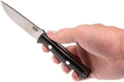 Bark River Bravo EDC A2, Black Canvas Micarta, Black Sheath -Knives And Tools Comercio BRK07 007BRKC 06 bark river brk07 007brkc 06