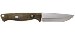 Bark River Gunny Scandi CPM 3V, Green Canvas Micarta, Funda Marrón -Knives And Tools Comercio BRK07 024GNC 02 bark river brk07 024gnc 02