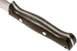 Bark River Gunny Scandi CPM 3V, Green Canvas Micarta, Funda Marrón -Knives And Tools Comercio BRK07 024GNC 04 bark river brk07 024gnc 04