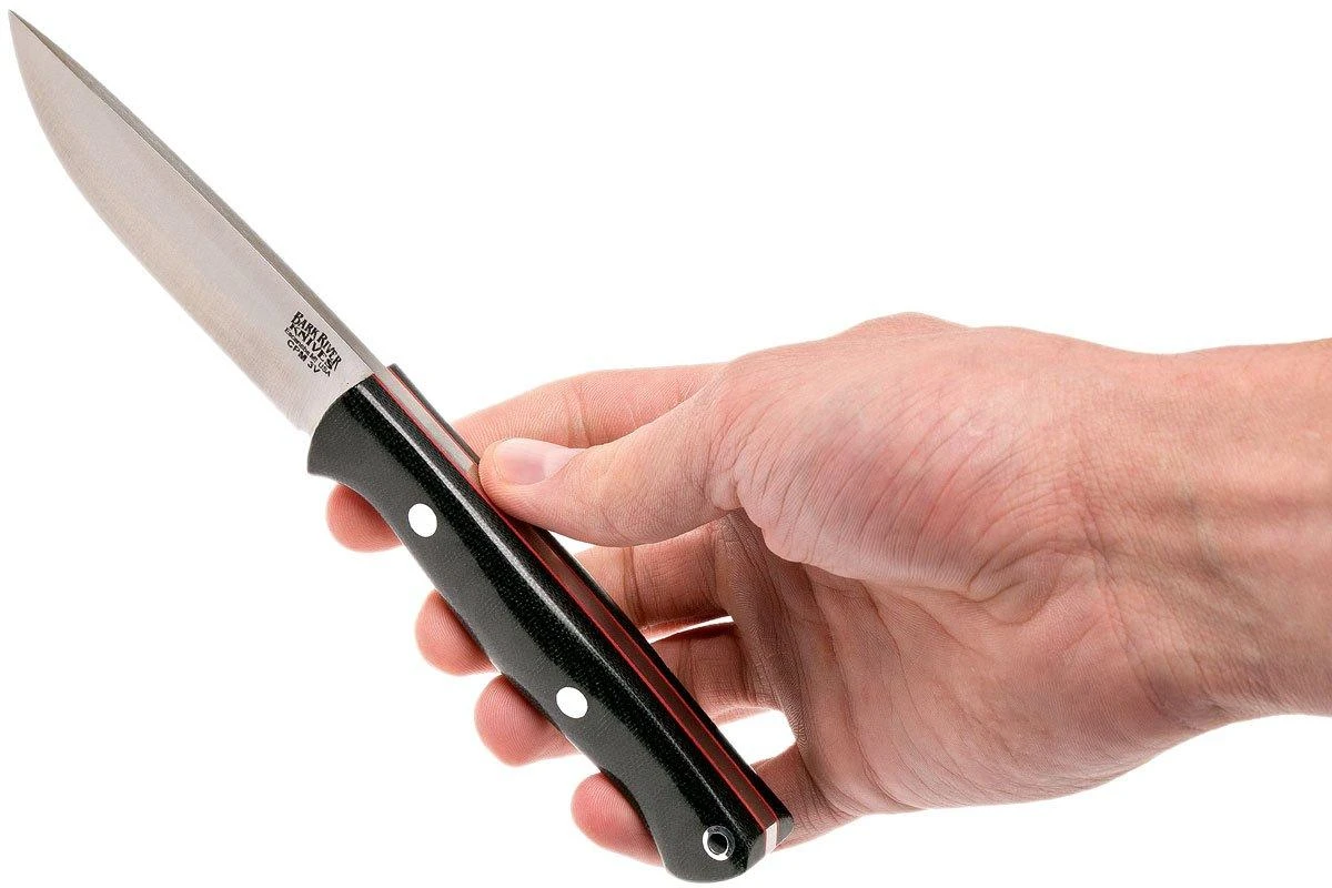 Bark River Gunny Hunter CPM 3V, Black Canvas Micarta, Red Liners 8 Bark River Gunny Hunter CPM 3V, Black Canvas Micarta, Red Liners - Imagen 6