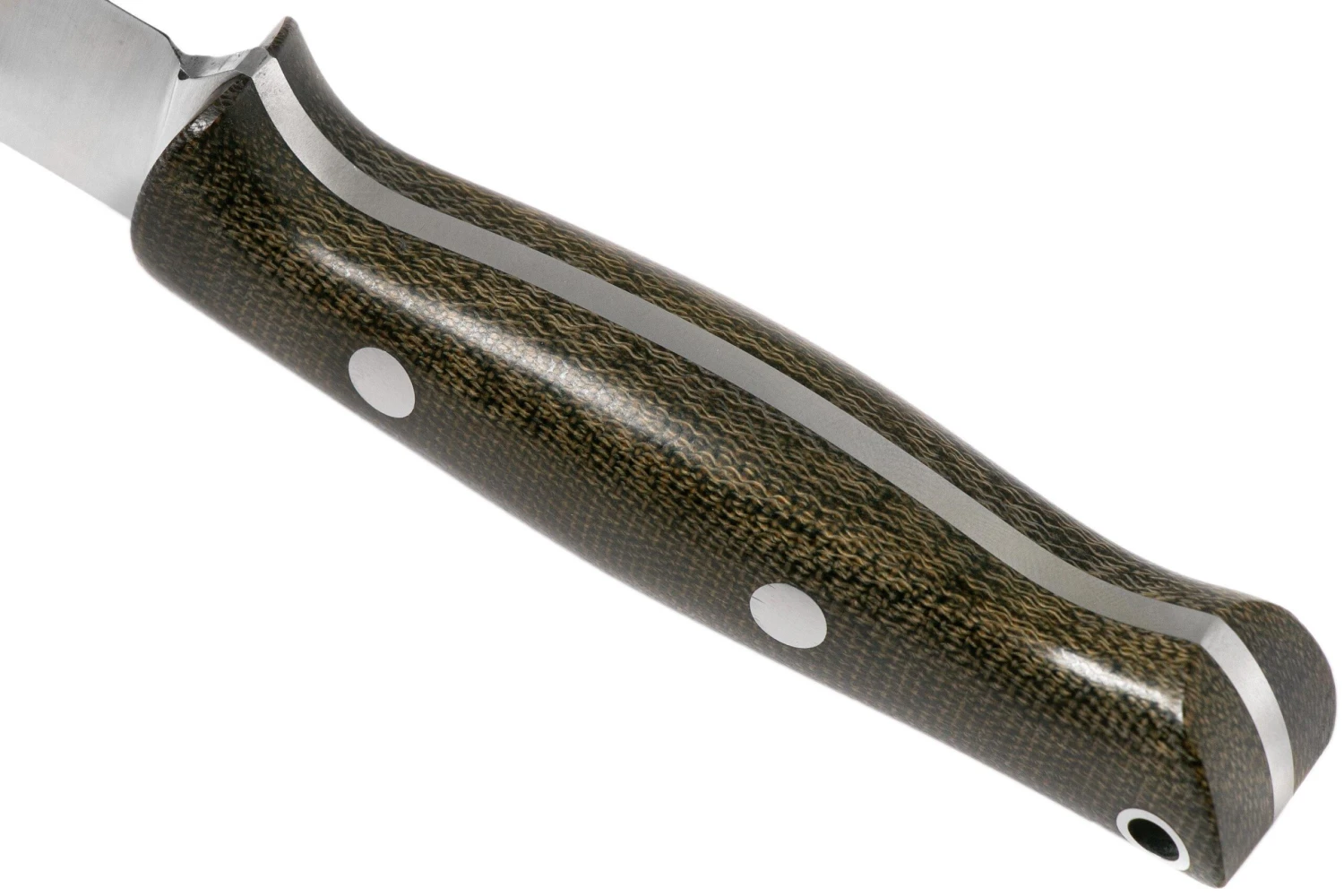 Bark River Bravo EDC CPM 154, Green Canvas Micarta, Rampless 6 Bark River Bravo EDC CPM 154, Green Canvas Micarta, Rampless - Imagen 4