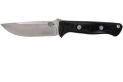 Bark River Bravo 1 CPM 3V, Black Canvas Micarta, Funda Marrón