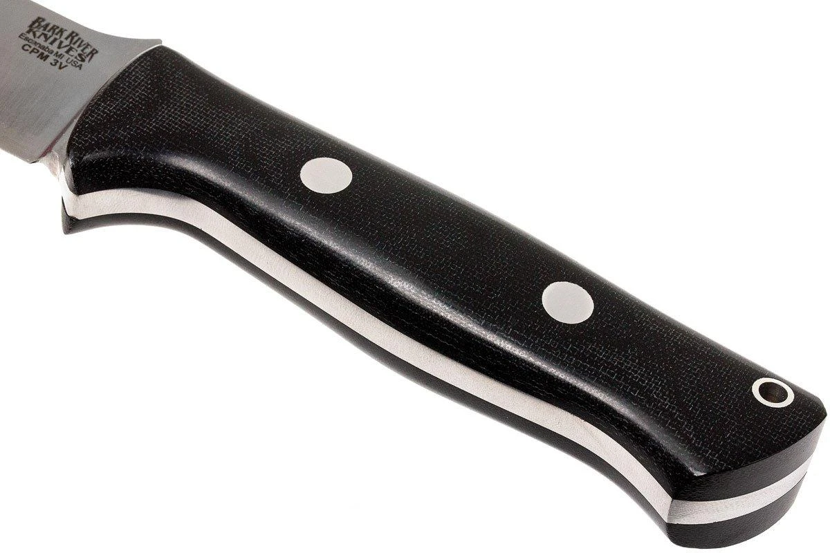 Bark River Bravo 1 CPM 3V, Black Canvas Micarta, Funda Marrón 6 Bark River Bravo 1 CPM 3V, Black Canvas Micarta, Funda Marrón - Imagen 4