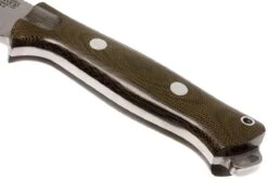 Bark River Bravo Vortex A2 Jimped, Green Canvas Micarta, Funda Marrón -Knives And Tools Comercio BRK07 117FMGRC JI 04 bark river brk07 117fmgrc ji 04