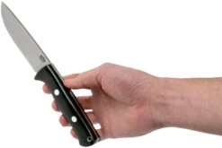 Bark River Bravo 1 LT Hunter CPM 3V, Black Canvas Micarta, Funda Marrón -Knives And Tools Comercio BRK07 121BRKC 06 bark river knives