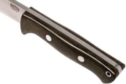 Bark River Bravo 1 CPM 3V Rampless, Green Canvas Micarta, Funda Marrón -Knives And Tools Comercio BRK07 121GNC RS 05 bark river bravo brk07 121gnc rs 05