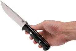 Bark River Bravo 1.2 CPM 3V, Black Canvas Micarta, Funda Marrón -Knives And Tools Comercio BRK07 123BRKC 07 bark river bravo brk07 123brkc 07