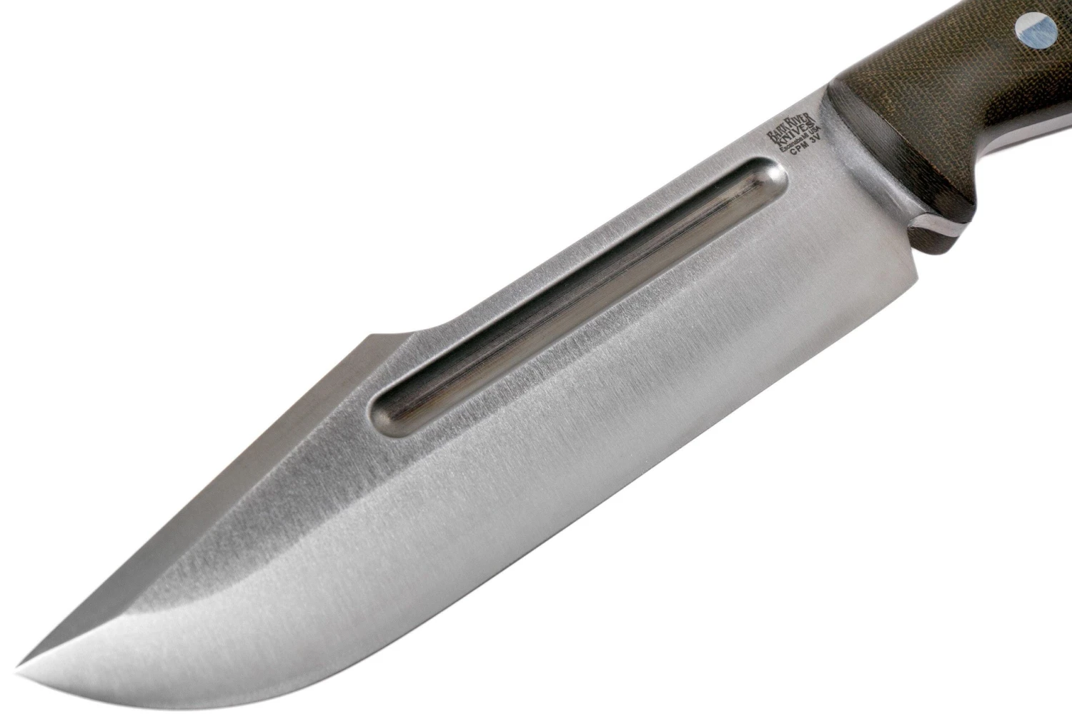 Bark River Bravo Tope Recon CPM 3V Green Canvas Micarta Rampless Cuchillo De Supervivencia 5 Bark River Bravo Tope Recon CPM 3V Green Canvas Micarta Rampless Cuchillo De Supervivencia - Imagen 3