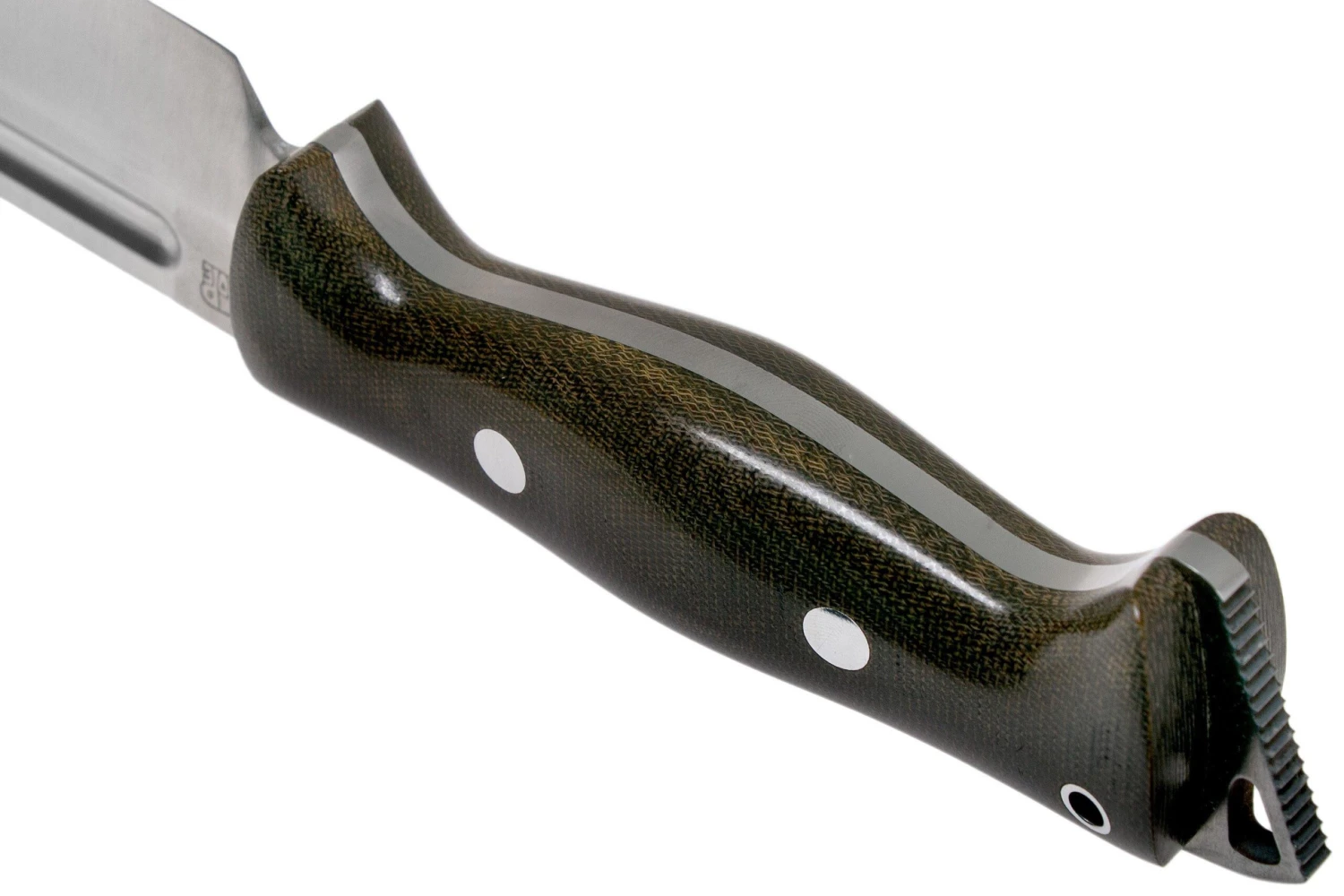 Bark River Bravo Tope Recon CPM 3V Green Canvas Micarta Rampless Cuchillo De Supervivencia 6 Bark River Bravo Tope Recon CPM 3V Green Canvas Micarta Rampless Cuchillo De Supervivencia - Imagen 4