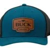 Buck Logo Leather Patch Cap 89159, Blue/Black, Gorra 2 Buck Logo Leather Patch Cap 89159, Blue/Black, Gorra -Knives And Tools Comercio BUCK89159 01 buck