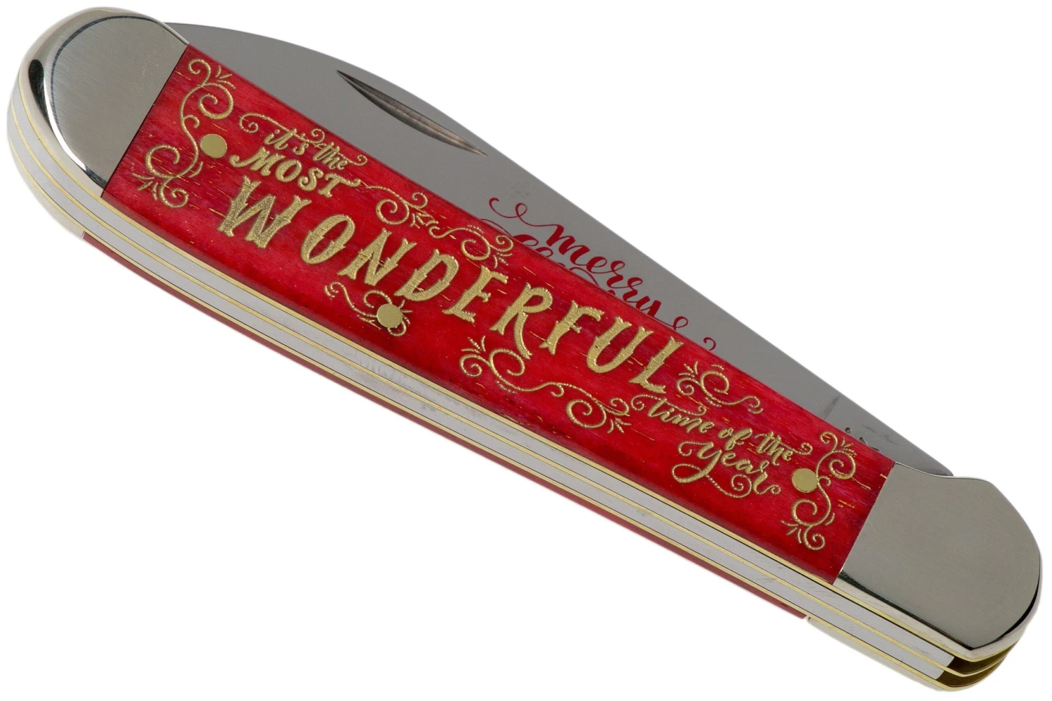 Case Copperhead, Christmas Gift Tin, Embellished Smooth Dark Red Bone, 10605, 6248W SS Navaja 6 Case Copperhead, Christmas Gift Tin, Embellished Smooth Dark Red Bone, 10605, 6248W SS Navaja - Imagen 4