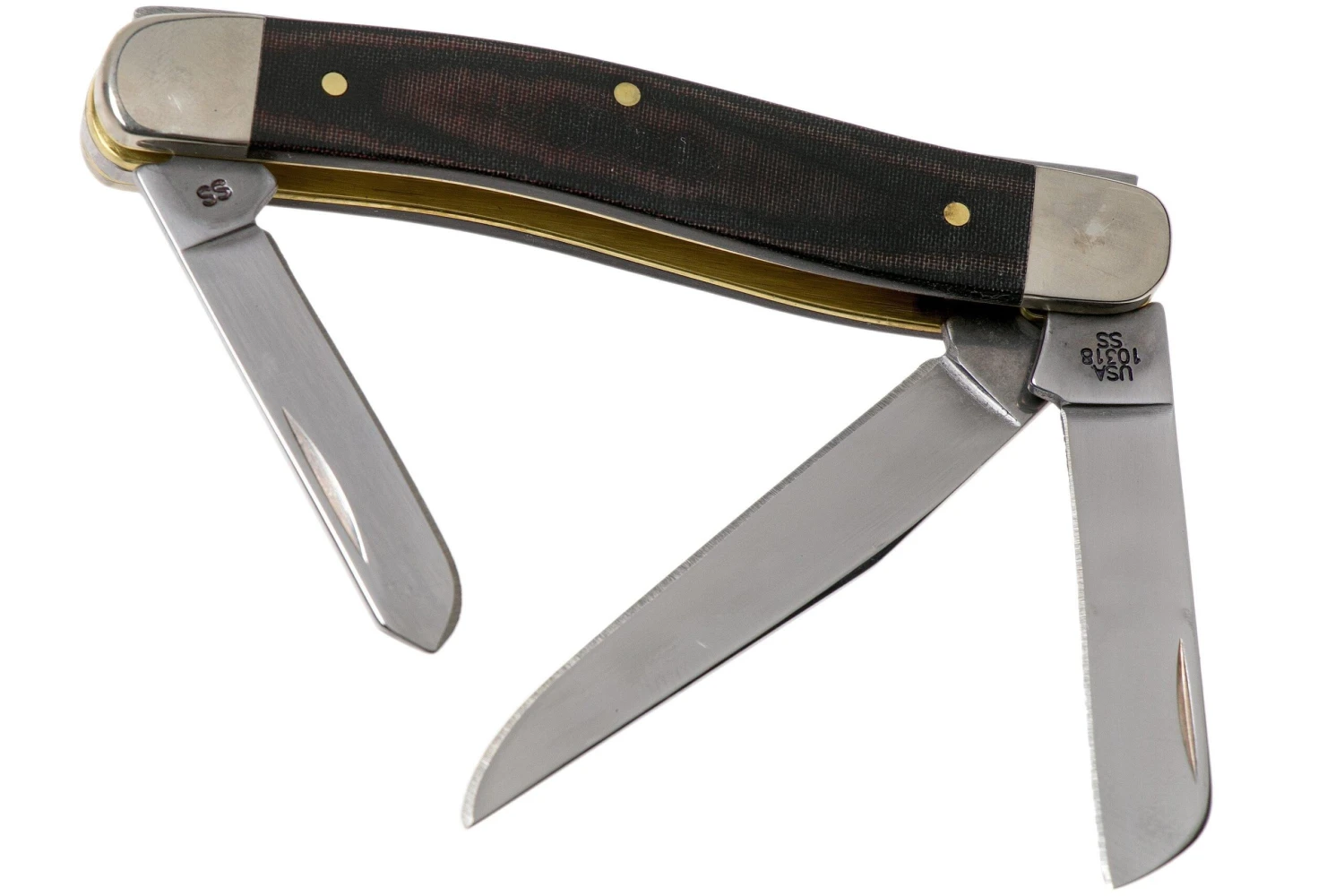 Case Medium Stockman Red & Black Micarta, Smooth, 27853, 10318 SS Navaja 4 Case Medium Stockman Red & Black Micarta, Smooth, 27853, 10318 SS Navaja - Imagen 2