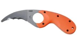 CRKT Bear Claw Stonewash, Veff Serrations 2511ER Orange GRN Cuchillo De Rescate, Russ Kommer Design