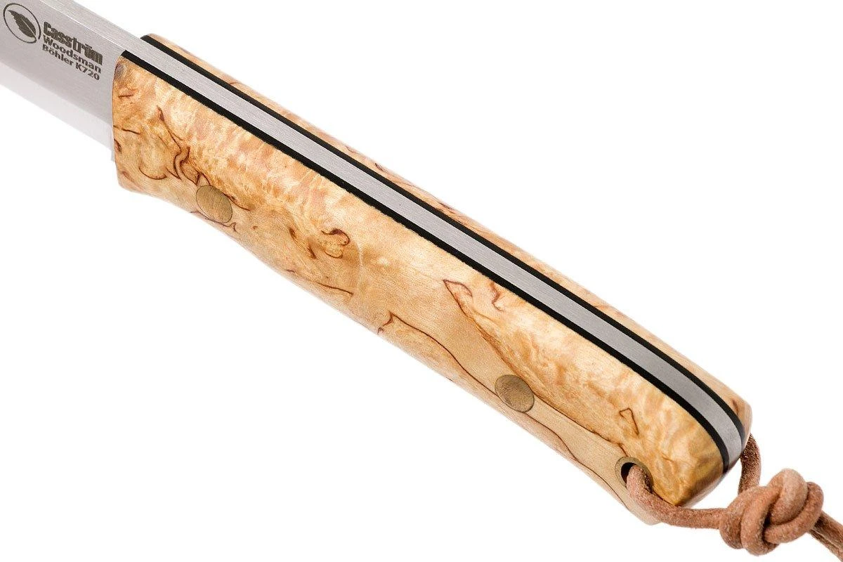 Casström Woodsman Knife Curly Birch, K720 Scandi Grind 10824 Con Firesteel 7 Casström Woodsman Knife Curly Birch, K720 Scandi Grind 10824 Con Firesteel - Imagen 5