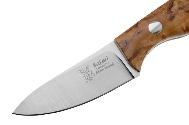 Casström Safari Mini Hunter 11618, Stabilised Curly Birch Kydex, Cuchillo Fijo, Alan Wood Design 5 Casström Safari Mini Hunter 11618, Stabilised Curly Birch Kydex, Cuchillo Fijo, Alan Wood Design - Imagen 3