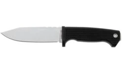 Demko Knives American Made FreeReign, Stonewashed CPM 3V Clip Point, USA-FR-3V-BLK-CLP, Black Rubber, Cuchillo De Exterior