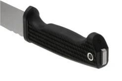 Demko Knives American Made FreeReign, Stonewashed CPM 3V Clip Point, USA-FR-3V-BLK-CLP, Black Rubber, Cuchillo De Exterior -Knives And Tools Comercio DKUSA FR 3V BLK CLP 04 demko