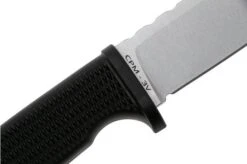 Demko Knives American Made FreeReign, Stonewashed CPM 3V Clip Point, USA-FR-3V-BLK-CLP, Black Rubber, Cuchillo De Exterior -Knives And Tools Comercio DKUSA FR 3V BLK CLP 05 demko