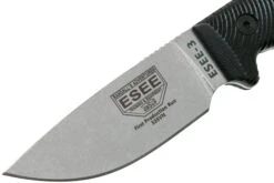 ESEE Model 3 S35VN 3D Black G10 Cuchillo De Supervivencia 3PM35V-001 Funda Negra + Clip Para Cinturón -Knives And Tools Comercio EE 3PM35V 001 03 esee knives