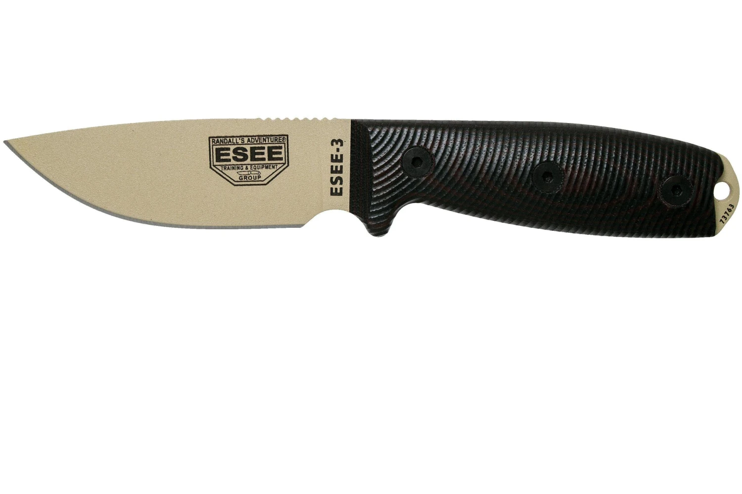 ESEE Model 3 Desert Tan Blade 3D Blood-Black G10 Cuchillo De Supervivencia 3PMDT-004 Funda Negra + Clip Para Cinturón 3 ESEE Model 3 Desert Tan Blade 3D Blood-Black G10 Cuchillo De Supervivencia 3PMDT-004 Funda Negra + Clip Para Cinturón