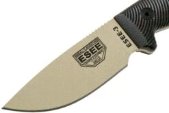 ESEE Model 3 Desert Tan Blade 3D Blood-Black G10 Cuchillo De Supervivencia 3PMDT-004 Funda Negra + Clip Para Cinturón 9 ESEE Model 3 Desert Tan Blade 3D Blood-Black G10 Cuchillo De Supervivencia 3PMDT-004 Funda Negra + Clip Para Cinturón -Knives And Tools Comercio EE 3PMDT 004 02 esee knives